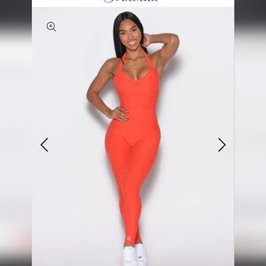 Bombshell Atheletic Apricot Halter Styled Jumpsuit Size Small Nwt, Has Pockets